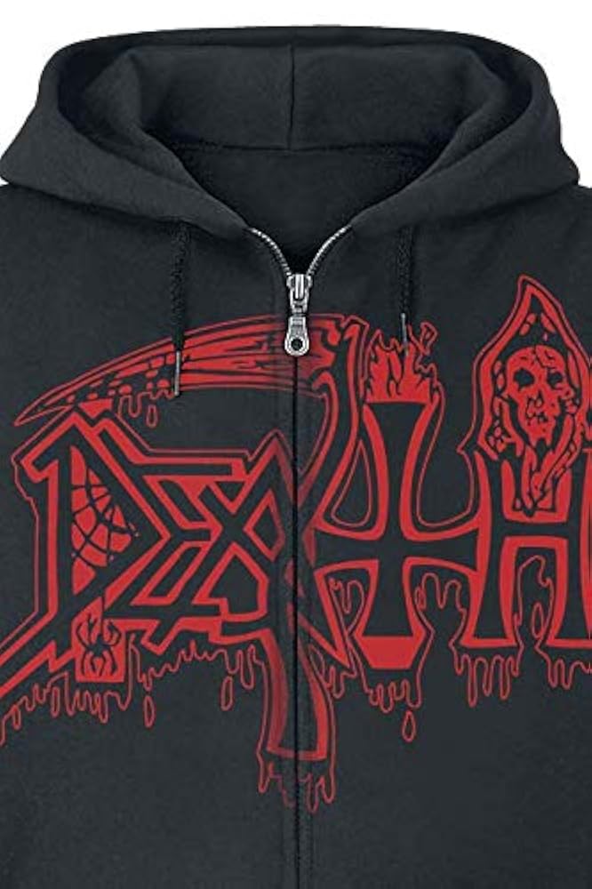 Death Scream Bloody Gore Hooded Zip Black M : Amazon.co.uk